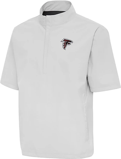 Antigua Men's Atlanta Falcons Brisk Short Sleeve 1/4 Zip Pullover