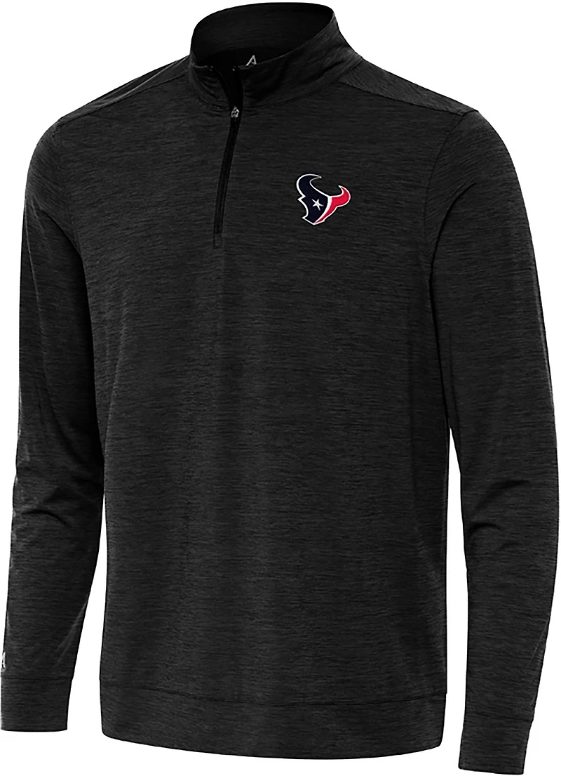 Antigua Men's Houston Texans Bright 1/4 Zip Mock Pullover