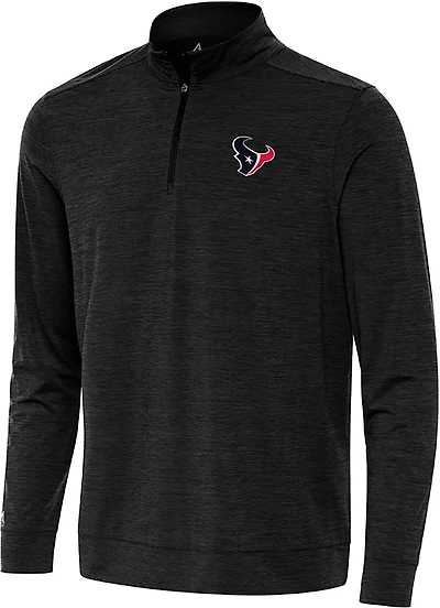 Antigua Men's Houston Texans Bright 1/4 Zip Mock Pullover
