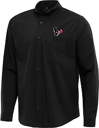 Antigua Men's Houston Texans Flight Long Sleeve Woven Shirt