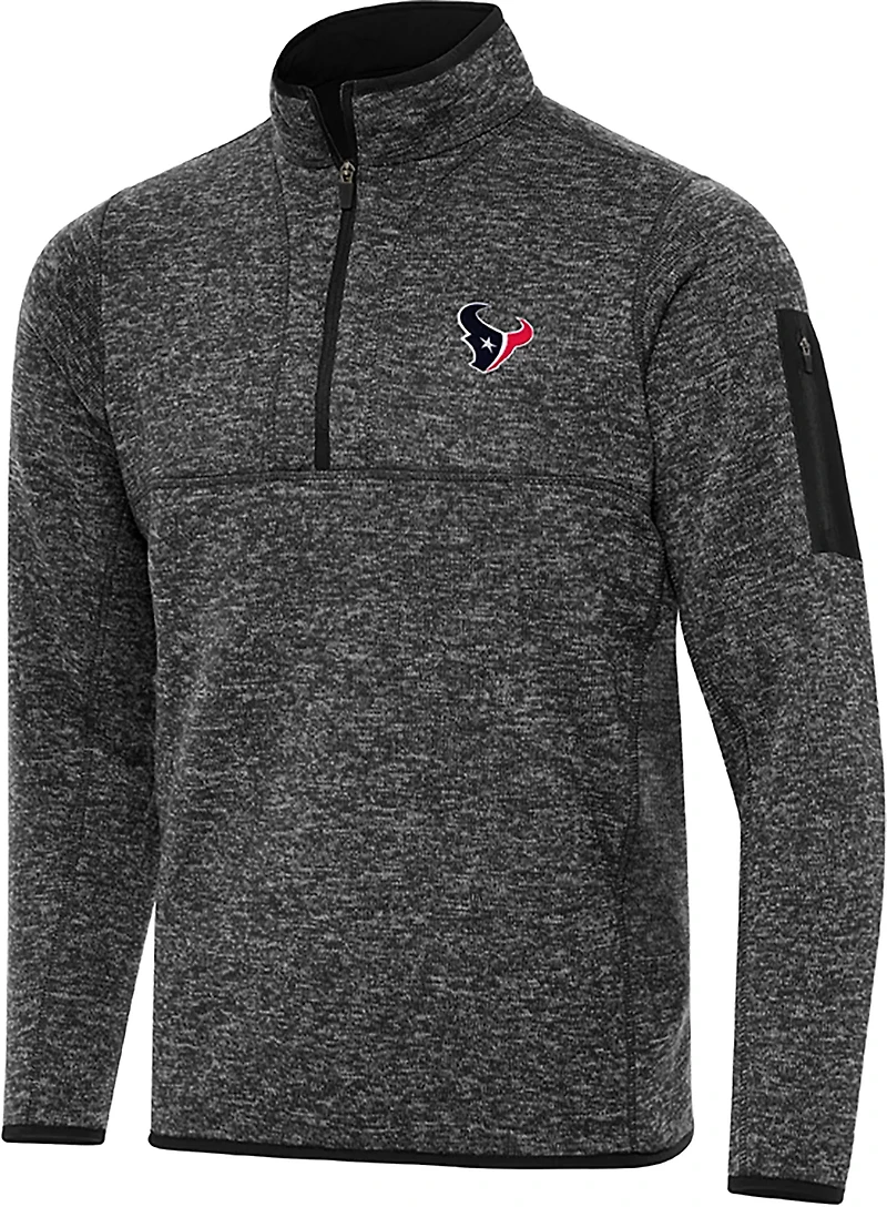 Antigua Men's Houston Texans Fortune QZ Pullover