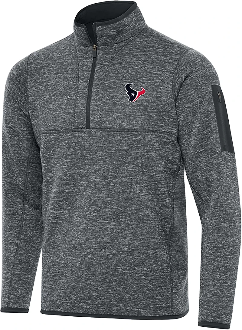 Antigua Men's Big & Tall Houston Texans Fortune QZ Pullover