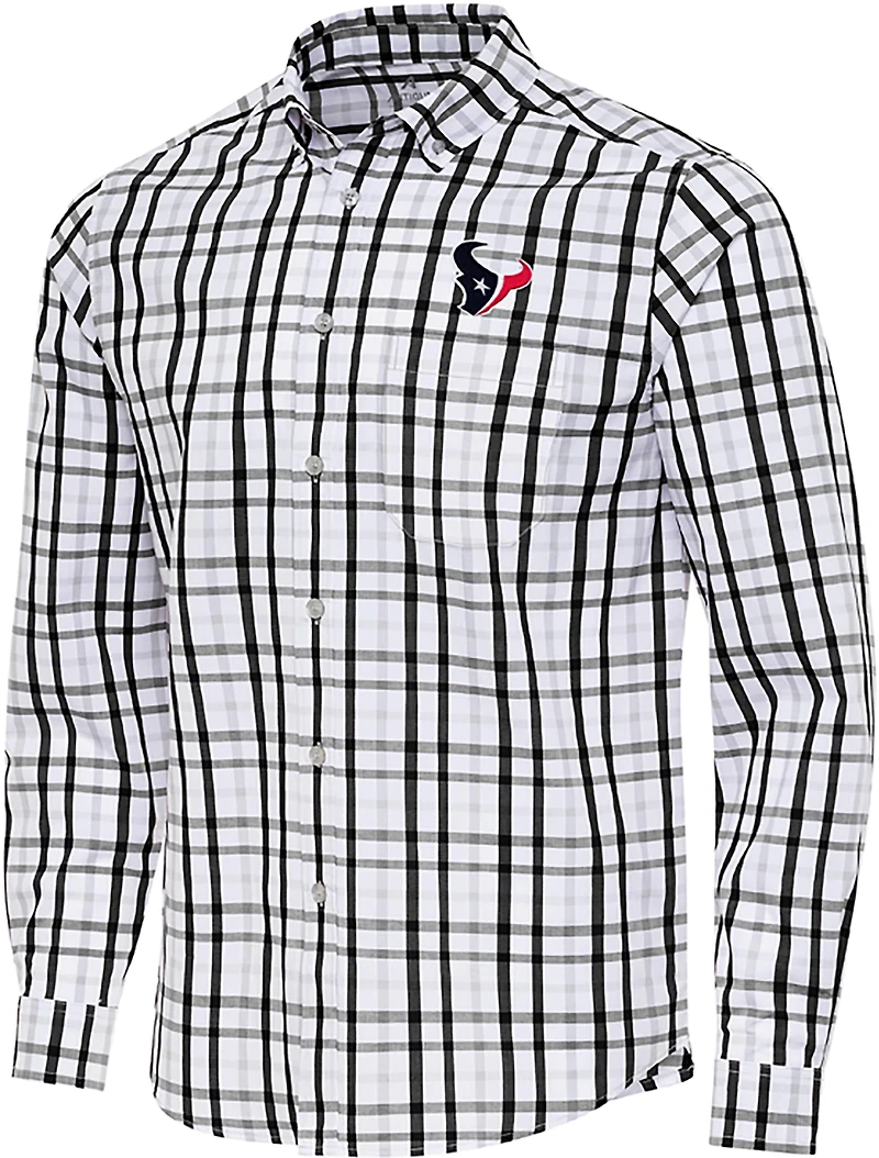 Antigua Men's Houston Texans Tending 2 LS Woven Button-Down Shirt