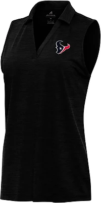 Antigua Women's Houston Texans Layout Sleeveless Polo Shirt