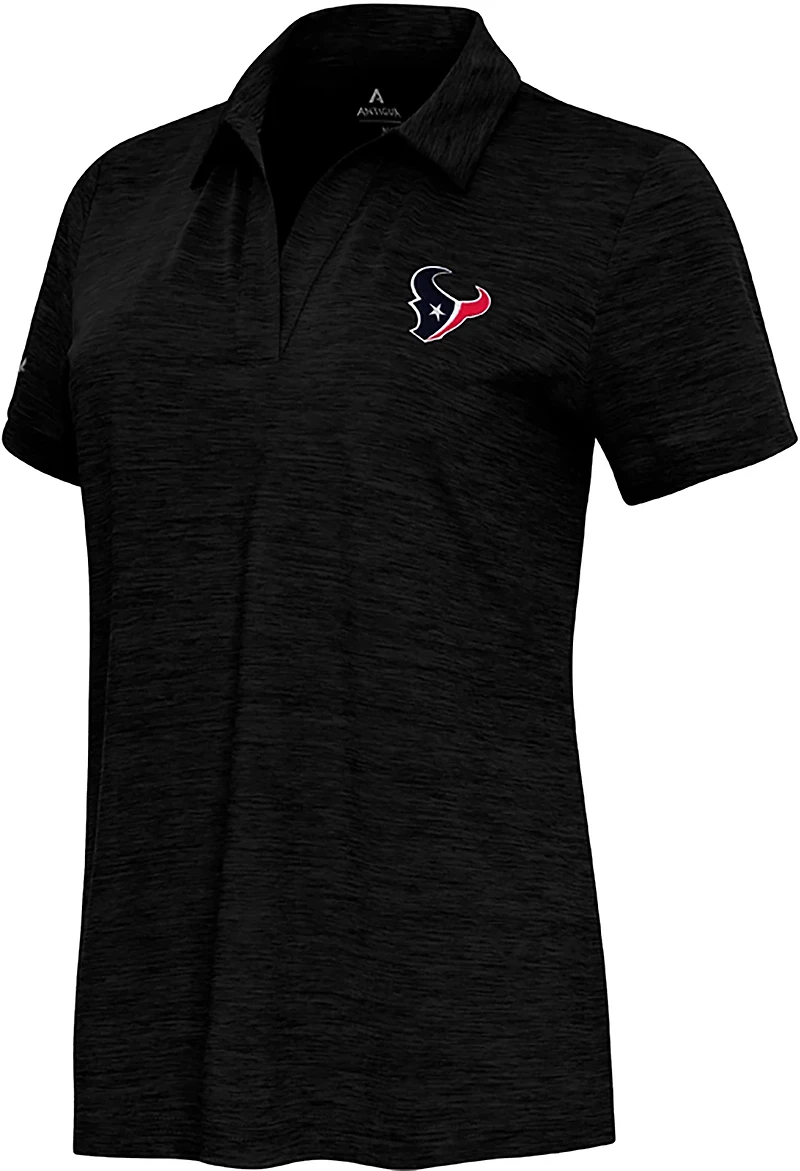 Antigua Women's Houston Texans Layout V-neck Polo Shirt