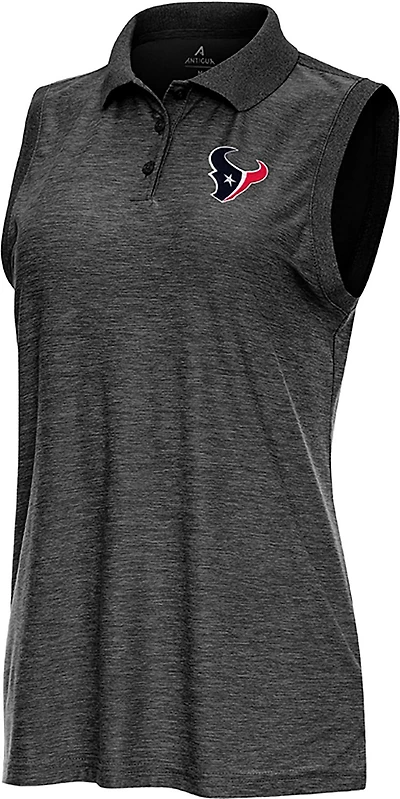 Antigua Women's Houston Texans Recap Sleeveless Polo Shirt