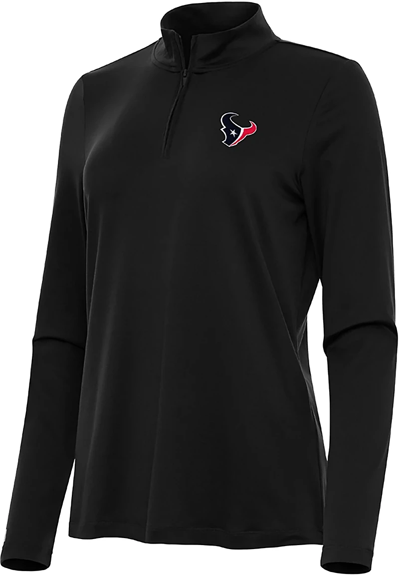 Antigua Women's Houston Texans Reprocess 1/4-Zip Pullover Top
