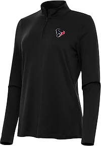 Antigua Women's Houston Texans Reprocess 1/4-Zip Pullover Top
