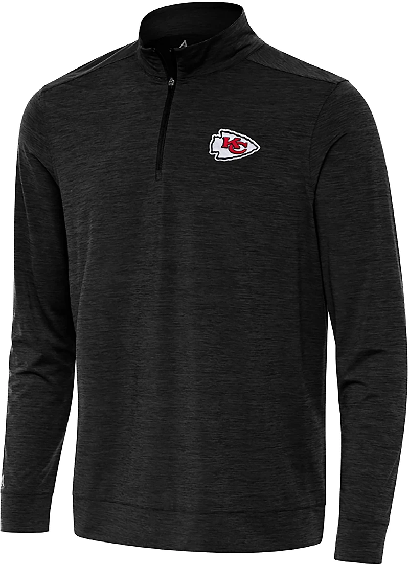 Antigua Men's Kansas City Chiefs Bright 1/4-Zip Pullover Top