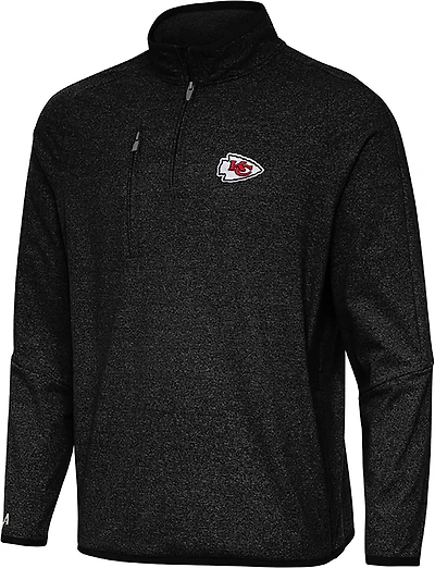 Antigua Men's Kansas City Chiefs Certain 1/4-Zip Pullover Top