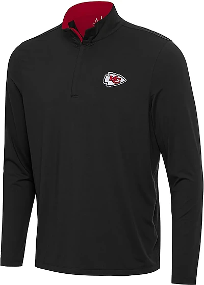 Antigua Men's Kansas City Chiefs Content 1/4-Zip Pullover Top