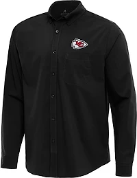 Antigua Men's Kansas City Chiefs Flight Long Sleeve Woven Shirt