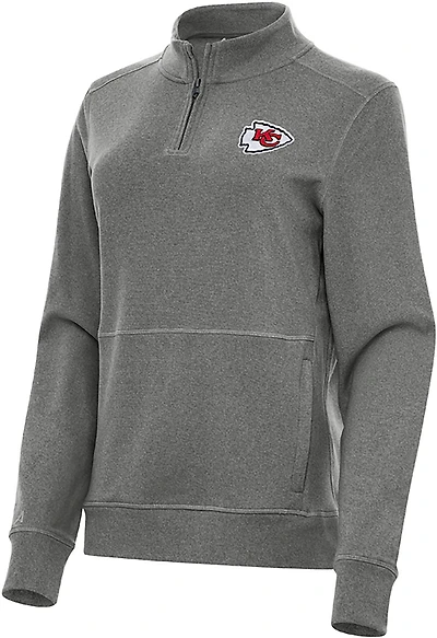 Antigua Women's Kansas City Chiefs Crush QZ Pullover