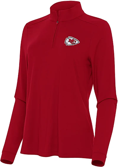 Antigua Women's Kansas City Chiefs Intent QZ Pullover