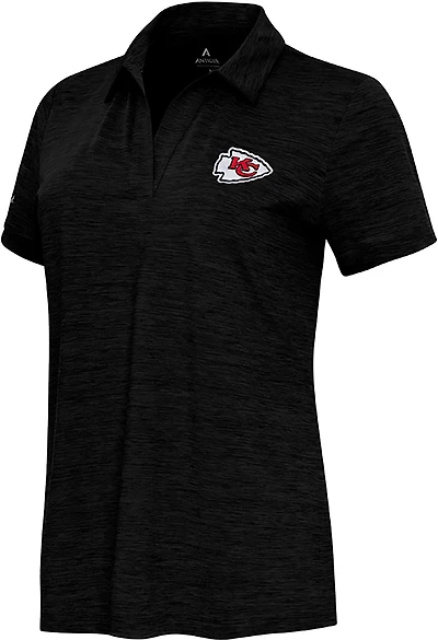 Antigua Women's Kansas City Chiefs Layout V-Neck Polo Shirt