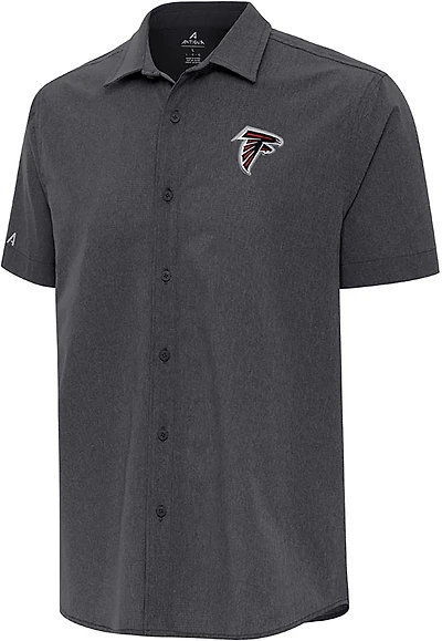 Antigua Men's Atlanta Falcons Activate Short Sleeve Woven Shirt