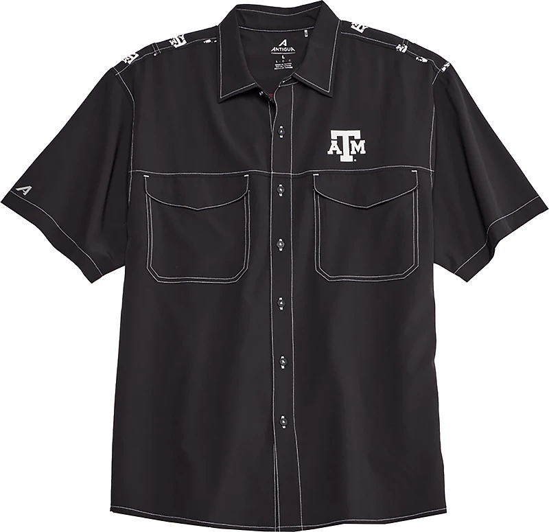 Antigua Men's Texas A&M University Scatter Print Button Down Shirt