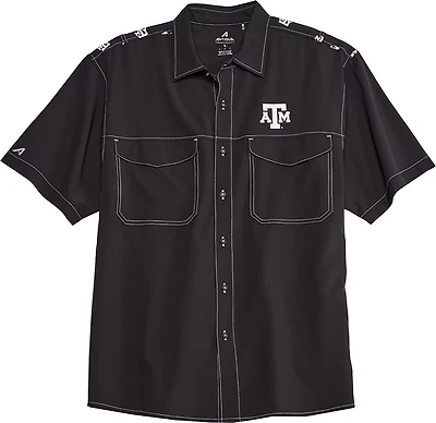 Antigua Men's Texas A&M University Scatter Print Button Down Shirt