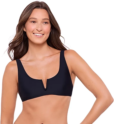 O'Rageous Juniors' Solid V-wire Banded Bralette Swim Top
