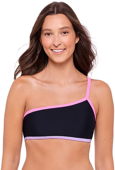 O'Rageous Juniors' Block Party One Shoulder Bralette Swim Top