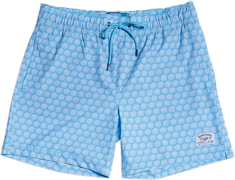 Beach Bros Men's Hexagon Ray Swim Trunk Shorts 6.5