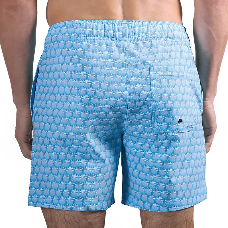 Beach Bros Men's Hexagon Ray Swim Trunk Shorts 6.5