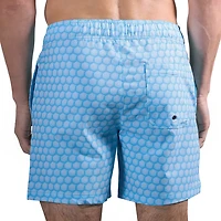 Beach Bros Men's Hexagon Ray Swim Trunk Shorts 6.5