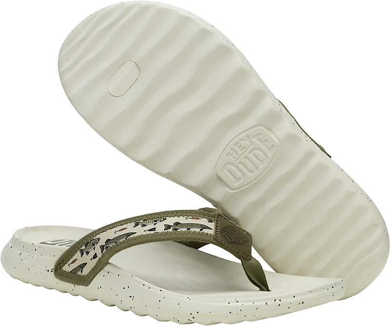 Hey Dude Men's Myers Fish Lure Flip Flops
