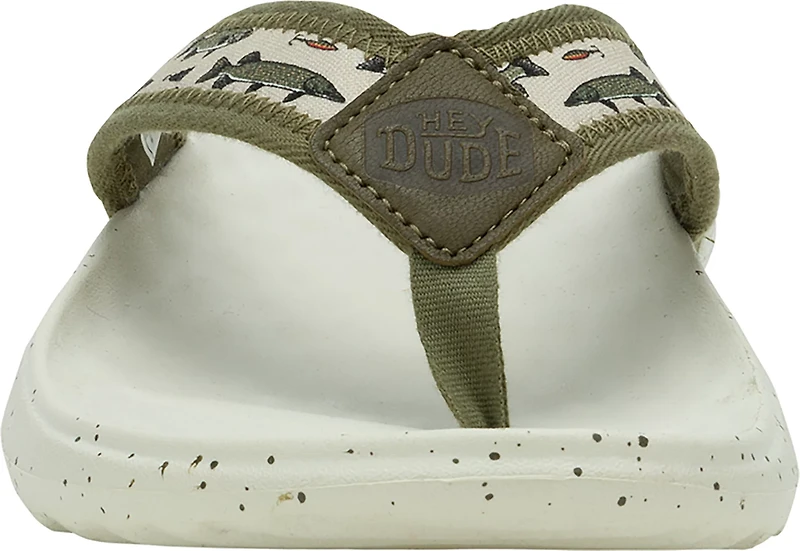 Hey Dude Men's Myers Fish Lure Flip Flops