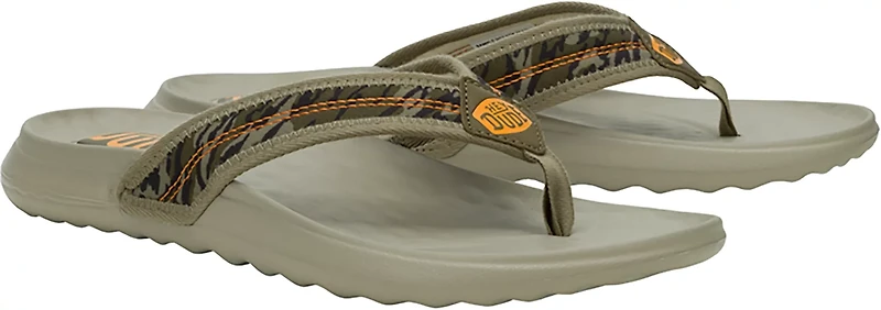 Hey Dude Men's Myers Mossy Oak Camo Flip Flops