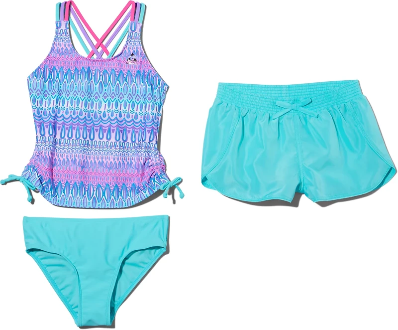 Gerry Girls' Waka Triple Strap Tankini 3-Piece Swim Set