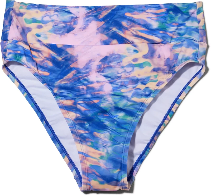 Freely Women's Kaleidoscope Banded High Waisted Swim Briefs
