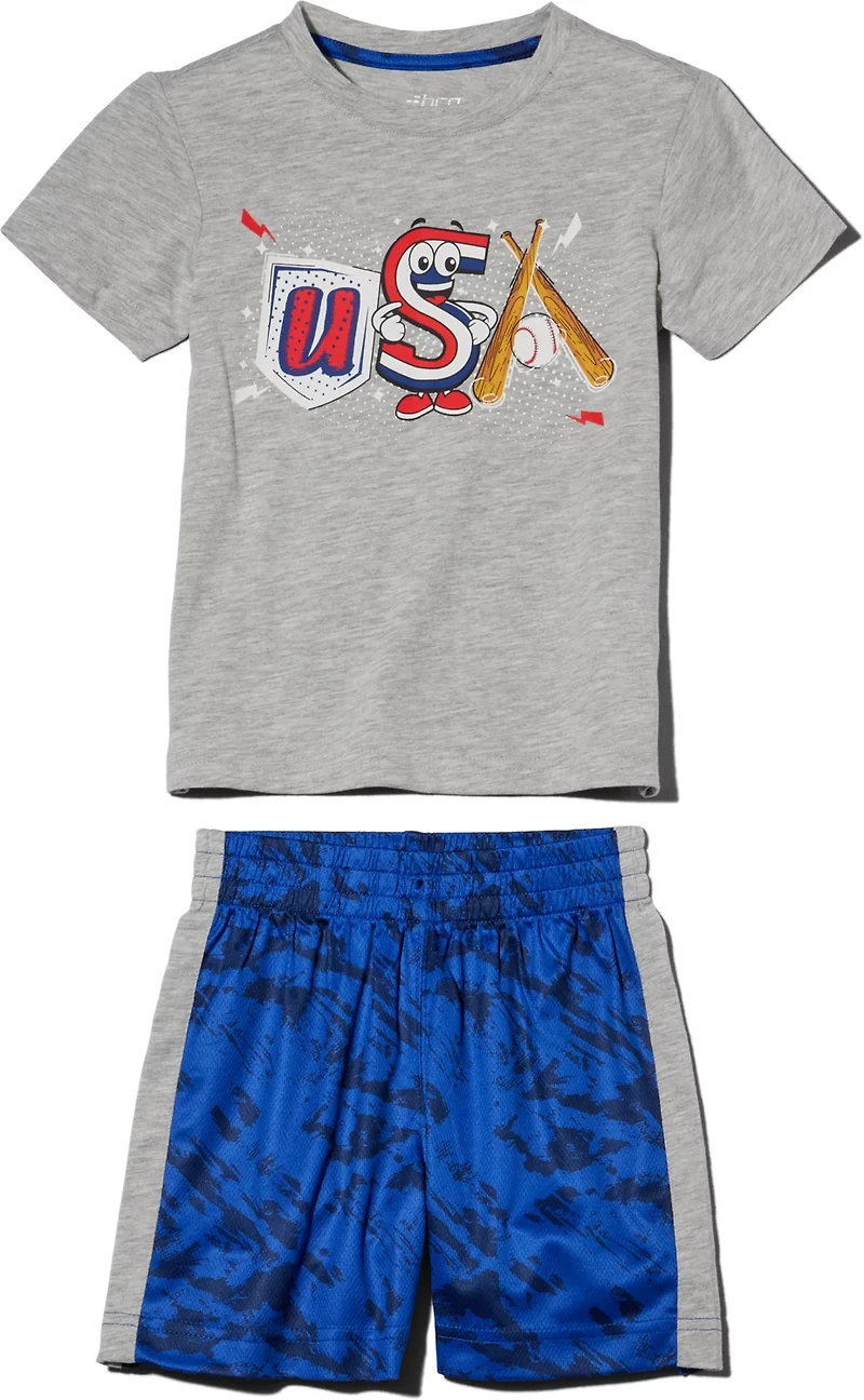 BCG Toddler Boys' USA Short Sleeve T-shirt Set