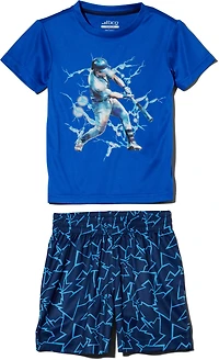 BCG Toddler Boys' Baseball Bolt Short Sleeve Set