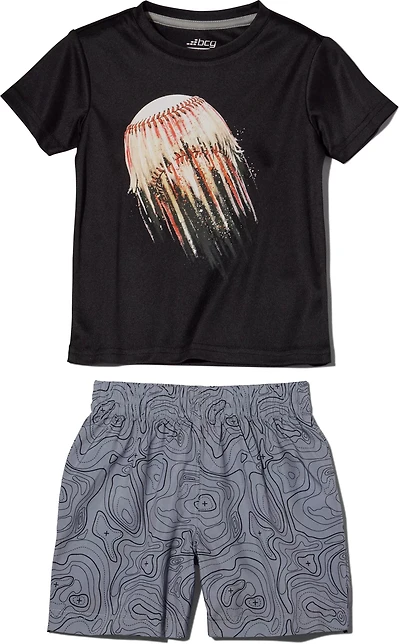 BCG Boys' (4-7) Fast Ball Short Sleeve 2-Piece Set