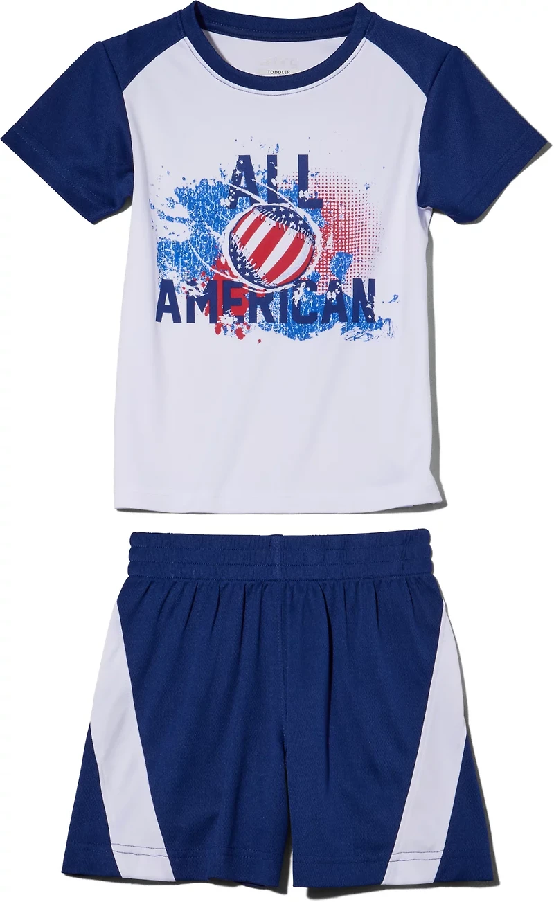 BCG Toddler Boys' All American Short Sleeve T-shirt Set