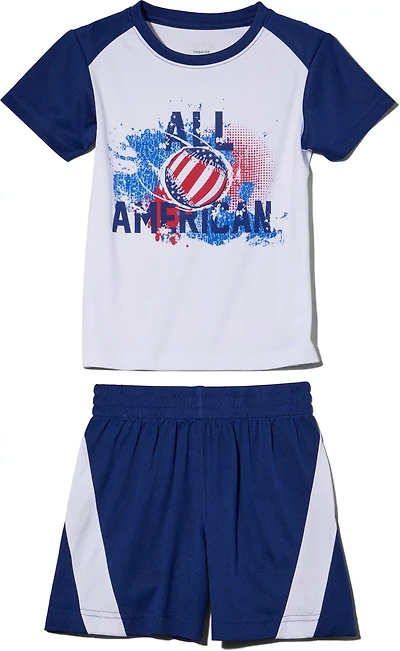 BCG Toddler Boys' All American Short Sleeve T-shirt Set