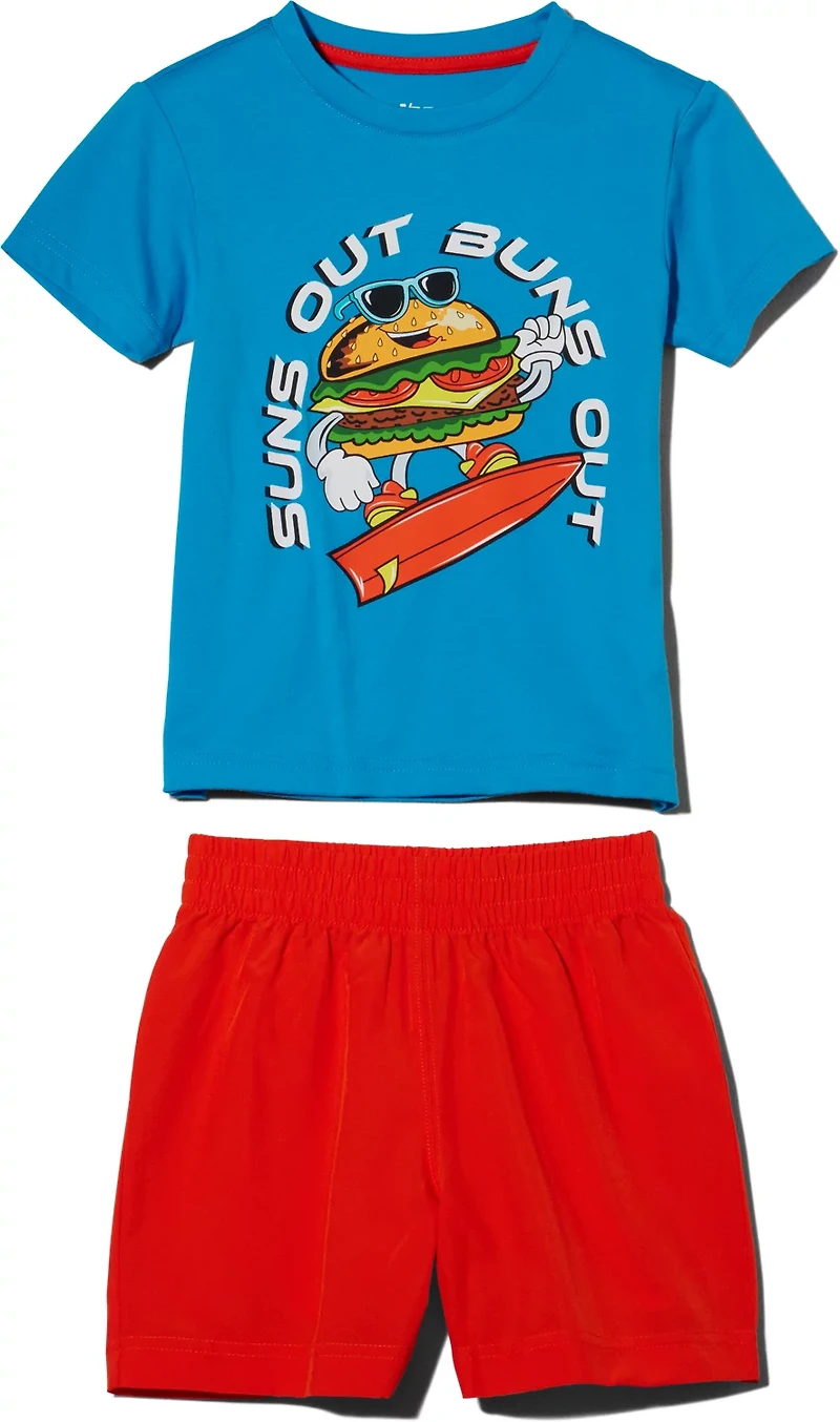 BCG Boys' 4-7 Buns Out Short Sleeve T-shirt Set