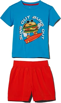 BCG Boys' 4-7 Buns Out Short Sleeve T-shirt Set