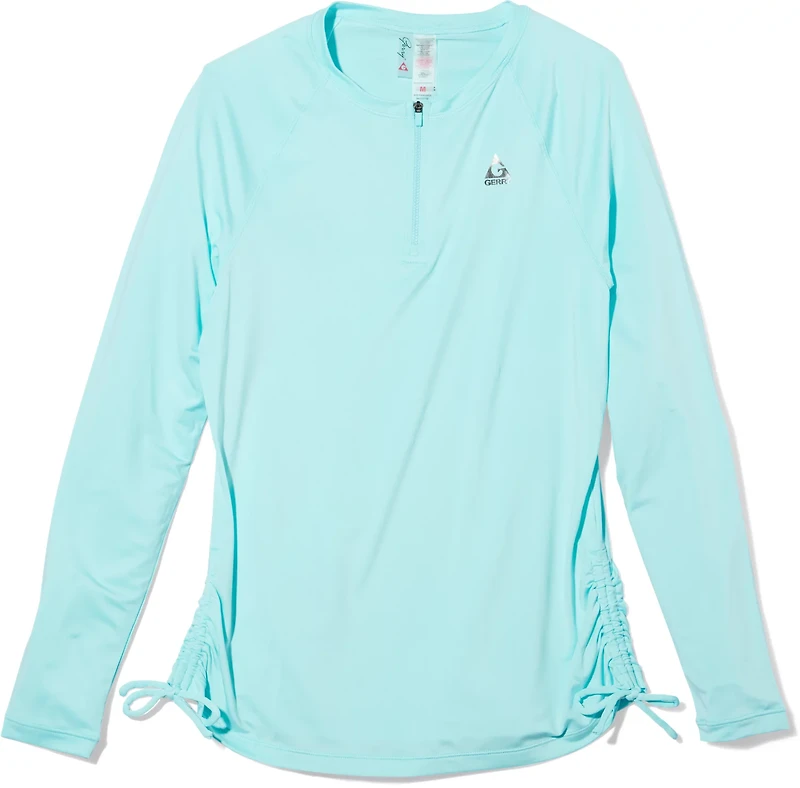 Gerry Women's Solid Raglan Sun Pro Swim Top