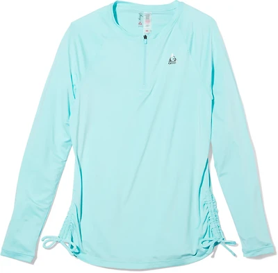 Gerry Women's Solid Raglan Sun Pro Swim Top