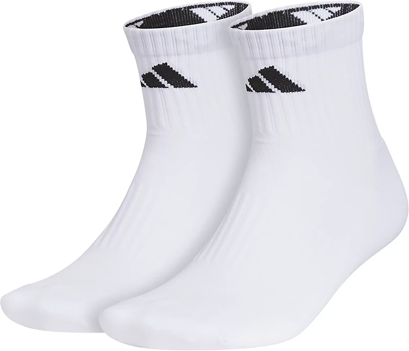 adidas Adults' Pure Training High Quarter Socks 2-Pack