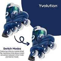 Yvolution Kids' Twista Adjustable 2-in-1 Roller Skates
