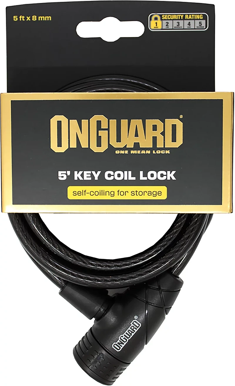 OnGuard 5 ft x 8 mm Cable & Key Lock