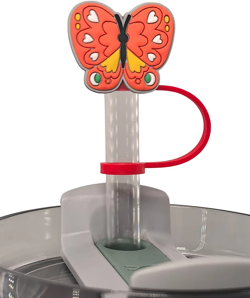 Lookout Product Group Silicone Animals and Pineapple Straw Toppers 4-Pack