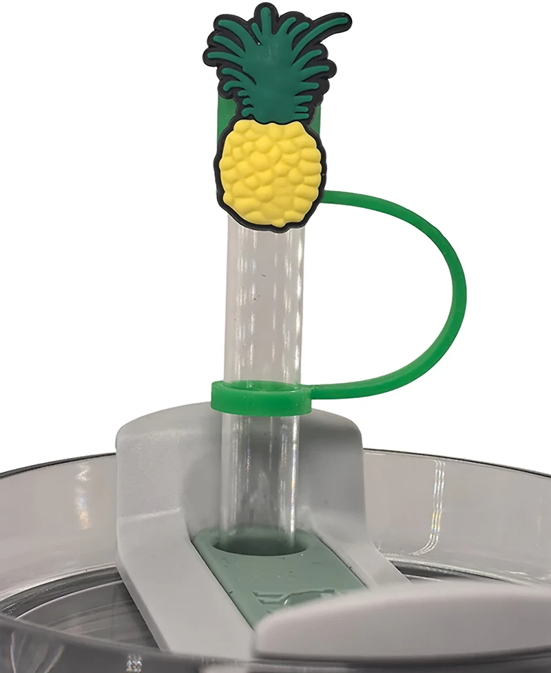 Lookout Product Group Silicone Animals and Pineapple Straw Toppers 4-Pack