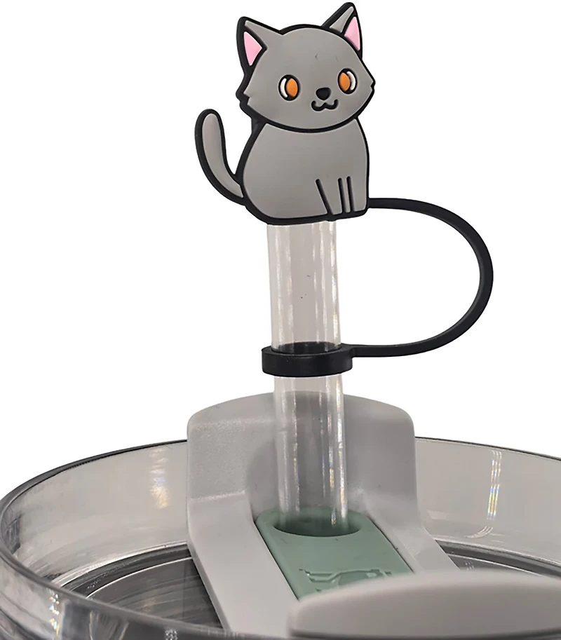 Lookout Product Group Silicone Spring Pink Straw Toppers 4-Pack