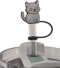 Lookout Product Group Silicone Spring Pink Straw Toppers 4-Pack