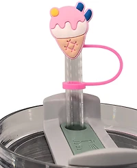 Lookout Product Group Silicone Spring Pink Straw Toppers 4-Pack