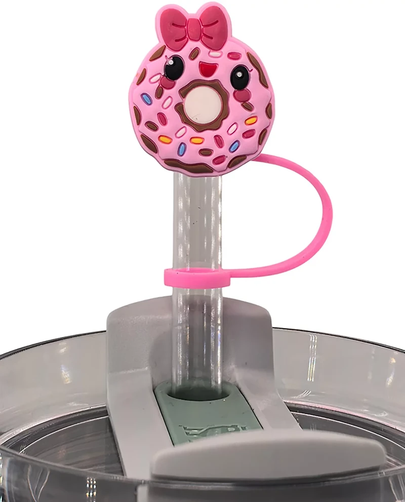 Lookout Product Group Silicone Spring Pink Straw Toppers 4-Pack